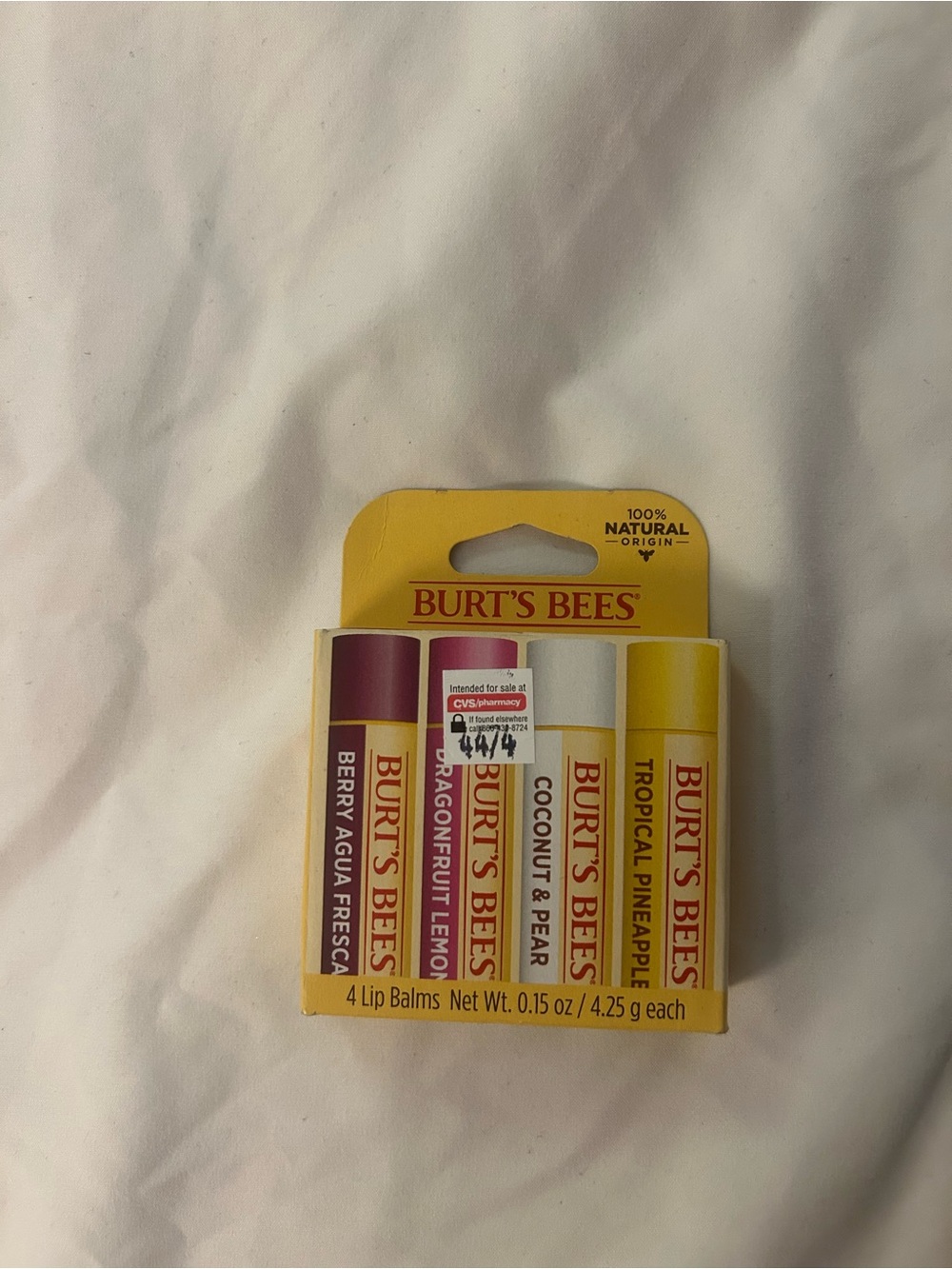 5 for 25$ item 🍓 Natural Burt’s Bee’s lip balm (4 Pack)